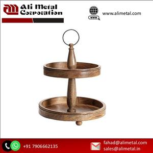 Unique Style Natural Unfinished <b>Wooden</b> <b>Cake</b> Display <b>Stand</b> Custom Natural Finished Design Acacia <b>Wooden</b> <b>Cake</b> <b>Stand</b> - Product Image 6