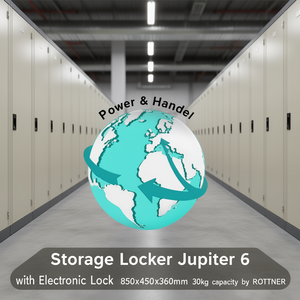Storage Locker Jupiter 6 with Electronic Lock 850x450x360mm 30kg Capacity by ROTTNER - Product Image 3