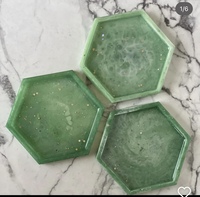 Plateau à bijoux en résine de style américain moderne, organisateur de vanité, petit cadeau fait main, multicolore, 10 cm, rangement pour bibelots