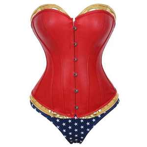 New Arrival Plus Size Leather Eco-Friendly Shaper <b>Corsets</b> & Waist Cinchers for <b>Women</b> by Fitme Sports - Product Image 1