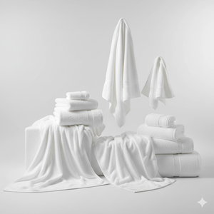 Toalla de baño cuadrada de calidad peinada de calidad de hilo de alta calidad 650g tela de felpa hipoalergénica doble pilled comodidad de lujo - Product Image 1