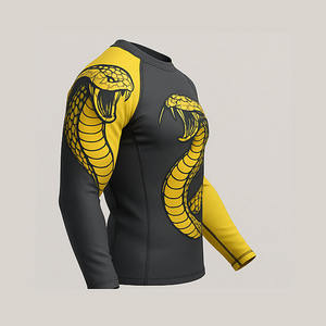 Sublimación Jiu Jitsu Rash Guard Camisa de compresión Tela elástica suave Jiu Jitsu Equipment Manufacturing Company - Product Image 1