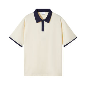 Camisetas Polo de Algodón Grueso de 240 g/m² para Hombre, Venta al por Mayor 2024, Camisetas de Manga Corta con Cierre, Diseño de Punto con Combinación de Colores - Product Image 2