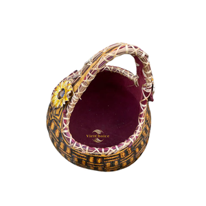 Cesta Decorativa de Calabaza Natural Hecha a Mano con Calabaza Seca Orgánica para Espacios de Estilo Bohemio - Product Image 4