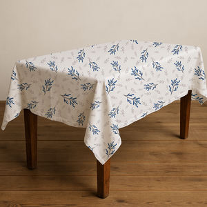 Couverture de table à manger en coton imprimé feuilles texture douce style simple pour un usage quotidien occasions spéciales restaurants rassemblements - Product Image 1