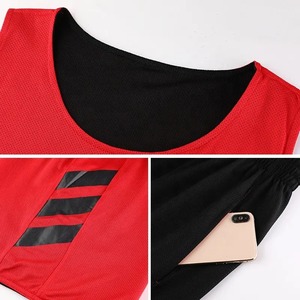 เสื้อบาสเก็ตบอลแบบใส่กลับด้านได้,เสื้อบาสเก็ตบอลระเหิดพร้อมตัวเลขทีมว่างเปล่าดีไซน์เครื่องแบบเยาวชนแบบใส่กลับด้านได้ขายส่ง - Product Image 5