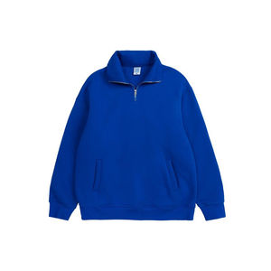 100% High Quality 400 GSM Oversized Heavy Weight Hoodie <b>Quarter</b> <b>Zip</b> up Pullover Polar <b>Fleece</b> High Neck <b>MEN</b> Hoodies - Product Image 2