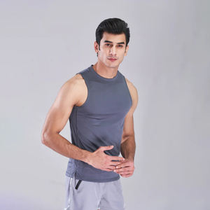 Débardeurs d'été grande taille pour hommes et femmes séchage rapide respirant logo personnalisé entraînement sport sans manches tricoté unisexe prix bon marché - Product Image 5