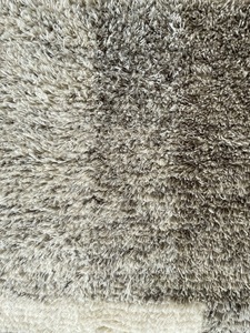 Alfombra de rayas marroquíes modernas, lana de Nueva Zelanda, pila alta, técnica de pila de corte lujoso, diseñador anudado a mano para coche de oficina - Product Image 3