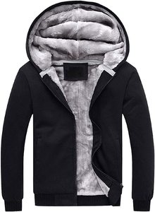 Sudaderas con capucha y cremallera para mujer, forradas de lana, estampadas, cálidas para invierno - Product Image 5