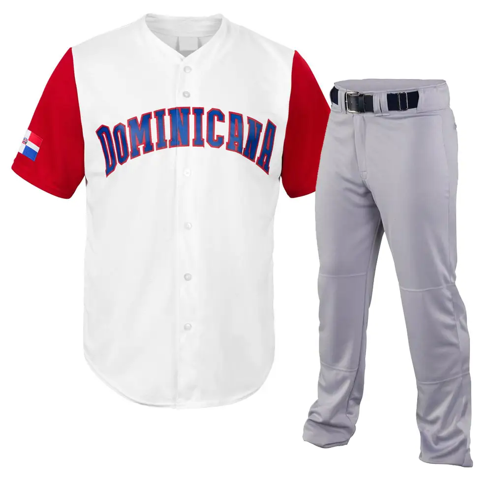 New Model Quick Dry Breathable Men Light Weight Baseball Uniform / 100 % Polyester Baseball Uniform For Youth
