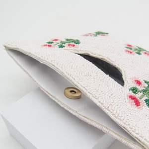 MS Handicraft Multicolor Glass Beaded <b>Bag</b> Handle Handheld Casual Hand <b>Bag</b> Indian Handmade Customized Beads Shape <b>Baguette</b> <b>Bag</b> - Product Image 2