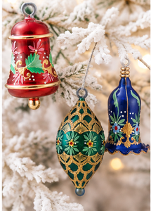 Ornements de Noël Artisanaux de Luxe, Clochettes Décoratives pour Arbre de Noël et Décorations en Forme de Goutte d'Eau - Product Image 5