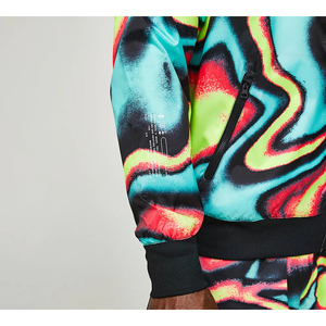 Prince Industry personnalisé vêtements pour hommes court et veste survêtement ensemble deux pièces fermeture éclair survêtement Polyester coupe-vent survêtement - Product Image 4