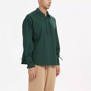 Las mejores camisas escocesas de manga larga de Jacobite Ghillie escocés para hombres traje tradicional de pirata de las tierras altas renacentista - Product Image 3