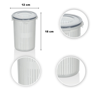 ที่ใส่ของดองแบบสุญญากาศ/ที่กรองน้ำมะกอกที่ใส่น้ำดองกันรั่วสำหรับเก็บน้ำมะกอก Jalapeno น้ำผลไม้อาหารขนาด1500มล. - Product Image 6