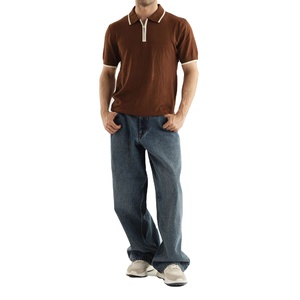 Men for <b>Shirt</b> Cotton Long Sleeve <b>Collared</b> <b>T</b>-<b>shirt</b> Breathable Summer Wear Slim Fit Stylish Solid Knitted Daily Outfit Casual - Product Image 1