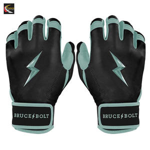 Gants de frappe de baseball professionnels Bruce Bolt de qualité supérieure en cuir fendu antidérapant avec logo personnalisé imprimé - Product Image 6