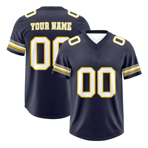 Service OEM Uniforme de football américain vierge personnalisé vêtements de rue chemise de sport unisexe 100% maillot de football respirant en maille de polyester - Product Image 5