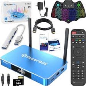 TV Box Android S6 Max 6K HD de Grado Industrial SUPER con Procesador de Cuatro Núcleos y Teclado Estadounidense - Product Image 2
