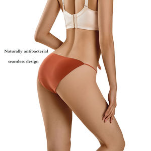 กางเกงในบิกินี่ถักระดับกลางแบบถักสำหรับผู้หญิงกางเกงในผ้าระบายอากาศได้ดีมีสไตล์สวมใส่สบายผ้าไนลอนสแปนเด็กซ์ - Product Image 5