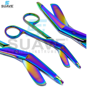 Multi Rainbow Color Bandage Scissors 5.5 High Polish Ciseaux de chirurgie orthopédique en acier inoxydable par SUAVE SURGICAL INSTRUMENTS - Product Image 4
