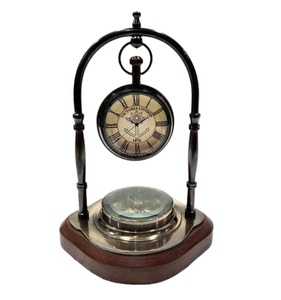 Catégories de produits Horloge de table vintage de style laiton antique Horloges murales de décoration de bureau double face entièrement fabriquées à la main - Product Image 6