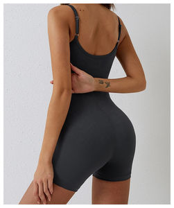 บอดี้สูทเซ็กซี่สำหรับผู้หญิง แขนกุด กระชับหน้าท้อง ไร้รอยต่อ ชุดออกกำลังกาย คุณภาพสูง กระชับรูปร่าง สไตล์ลำลอง ผ้าไลคร่า - Product Image 2