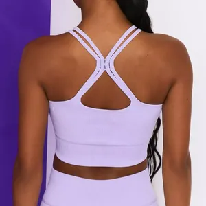 Sujetador deportivo sin costuras de alto soporte para mujer, ropa de Yoga, ropa deportiva para Fitness, novedad de 2025, Sujetador deportivo de poliéster Spandex para mujer, todas las tallas - Product Image 6