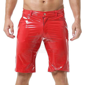 Pantalones Cortos de Cuero para Hombre con Logotipo Personalizado OEM, Cierre de Cremallera, Sólidos, Casuales, Transpirables, de Secado Rápido y Cómodos - Product Image 2