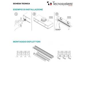 Tecnosystemi – Diffuseur linéaire réglable en aluminium, registres et grilles de ventilation centraux à 3 fentes pour systèmes CVC de plafond - Product Image 3