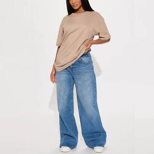 Camiseta de Manga Corta para Mujer, Talla Grande, Verano 2026, 100% Algodón, Bordada, Ecológica, de Secado Rápido, Ajuste Holgado, Venta al Por Mayor - Product Image 6