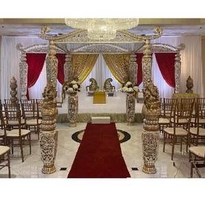 Grand mariage indien en fibre sculptée Maharaja Mandap mariage indien traditionnel et chic Mandap décor de mariage hindou Kalyanam Mandap - Product Image 1