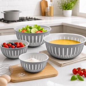 Afossa Modern Eco-Friendly BPA Free Heat Resistant <b>Plastic</b> Bowl Set 4 Pcs 450ml 1600ml 3600ml 5600ml for <b>Kitchen</b> Commercial Use - Product Image 2