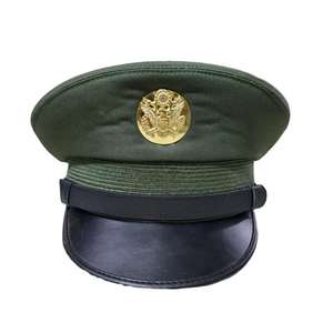 Customizable Men's Officer <b>Peak</b> <b>Caps</b> High Quality Stylish Ceremonial Officers Uniform Peaked <b>Caps</b> - Product Image 1