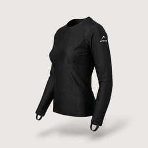 เสื้อว่ายน้ำแขนยาวไลคร่าสำหรับผู้หญิง-สีดำ - Product Image 2