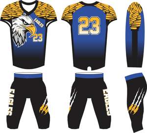 ชุดยูนิฟอร์มอเมริกันฟุตบอลแบบสั่งทำพิเศษ ลดราคาพิเศษ ผ้าทนทาน สวมใส่สบาย พร้อมกราฟิกทีม ประสิทธิภาพสูง จัดส่งรวดเร็ว - Product Image 2
