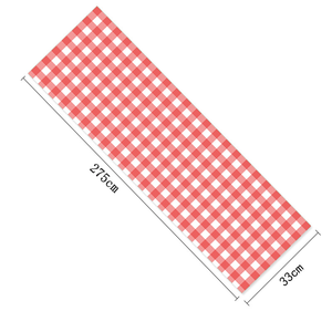Red and <b>White</b> Plaid <b>Table</b> <b>Runner</b> Set with Placemats and Coasters for Wedding Christmas Birthday Party Decor - Product Image 6