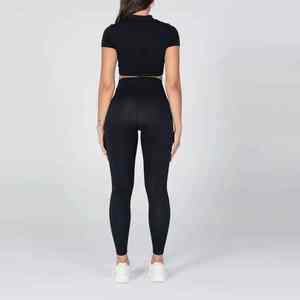 Custom High-Quality Women's Yoga Workout Set <b>Crop</b> Top & Fitness Activewear Gym Clothing with Logo - Product Image 3