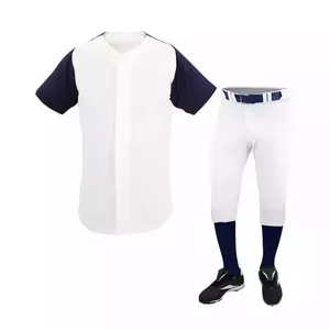 Camisetas de Béisbol Personalizadas de Talla Grande para Hombre con Logotipos Bordados, Uniformes Blancos Cosidos - Product Image 4