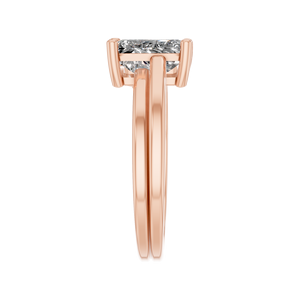 Plata de Ley 925 chapada en rodio VVS D Moissanite corte de pera doble piedra anillo de compromiso de diseñador de lujo para fiesta de boda - Product Image 3