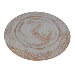 Assiette ronde en cuivre gris ustensiles de cuisine antiques assiettes décoratives décoration de la maison intérieur hôtel fournitures restaurants - Product Image 1