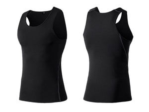 Camiseta informal sin mangas de punto transpirable de verano para hombre, Media camiseta sin mangas apta para correr y entrenar - Product Image 6