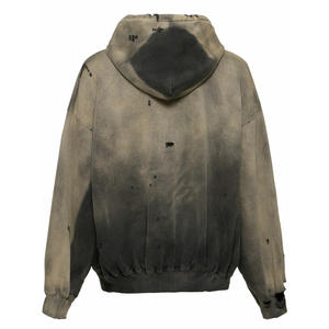 Fabricants personnalisés hiver poids léger délavé à l'acide couleur unie délavé respirant séchage rapide pulls à capuche hommes de haute qualité - Product Image 5