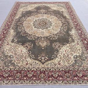 Tapis vintage 6,5x11,4 pieds, tapis turc surdimensionné, tapis en laine rouge patchwork - Product Image 1