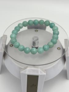 Bracelet en Amazonite Naturelle de Qualité Supérieure, Perles Rondes Lisses, Bijou de Guérison en Cristal, Cadeau Inspiré du Quartz Diamanté - Product Image 3