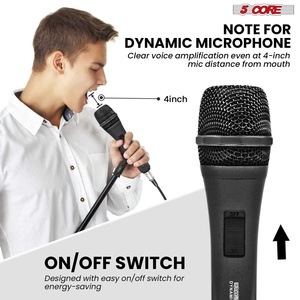 5Core XLR Microphone Dynamic <b>Mic</b> Karaoke Singing <b>Studio</b> Mics Handheld Microfono - Product Image 3