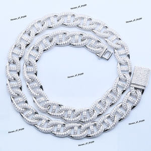 สร้อยคิวบาลิงค์เงินแท้ 925 ประดับเพชรโมอิสซาไนต์ สไตล์ฮิปฮอป งานวิบวับ เหมาะเป็นของขวัญ - Product Image 4