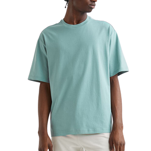 Camisetas de manga corta de algodón grueso liso recién llegados estilo casual para hombre Camisetas de hombros caídos con calidad premium de bajo costo - Product Image 2