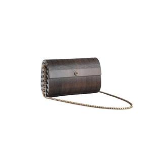 Bolso de mano de madera marrón para fiesta femenina, bolso de mano de resina, bolso de acrílico, bolso bandolera para mujer, bolsos de novia - Product Image 2